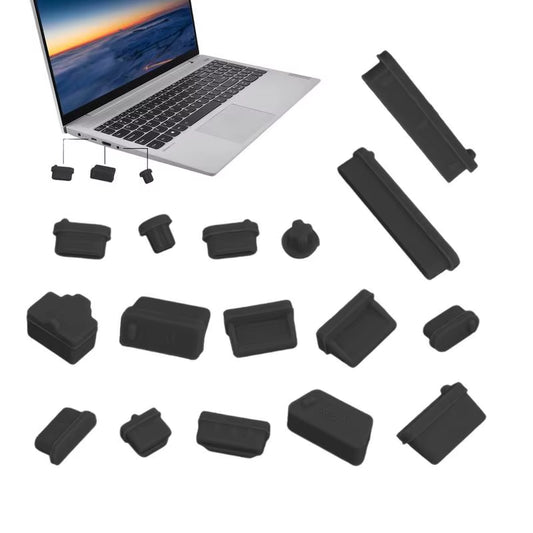 16Pcs Universal Silicone Laptop anti Dust Plug Cover Colorful Soft Charging Ports Stopper for Macbook Notebook